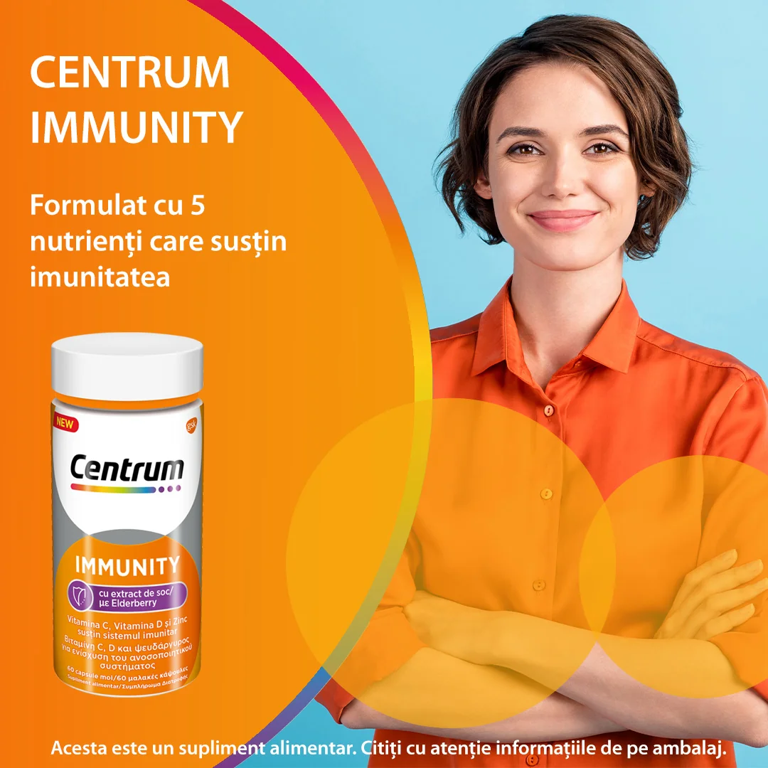 Centrum Immunity cu extract de soc, 60 capsule, Haleon