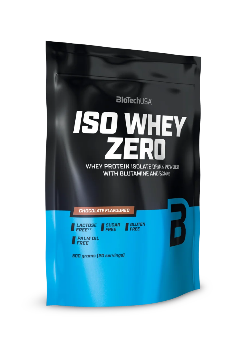 Pudra proteica cu aroma de ciocolata Iso Whey Zero, 500g, BioTechUSA